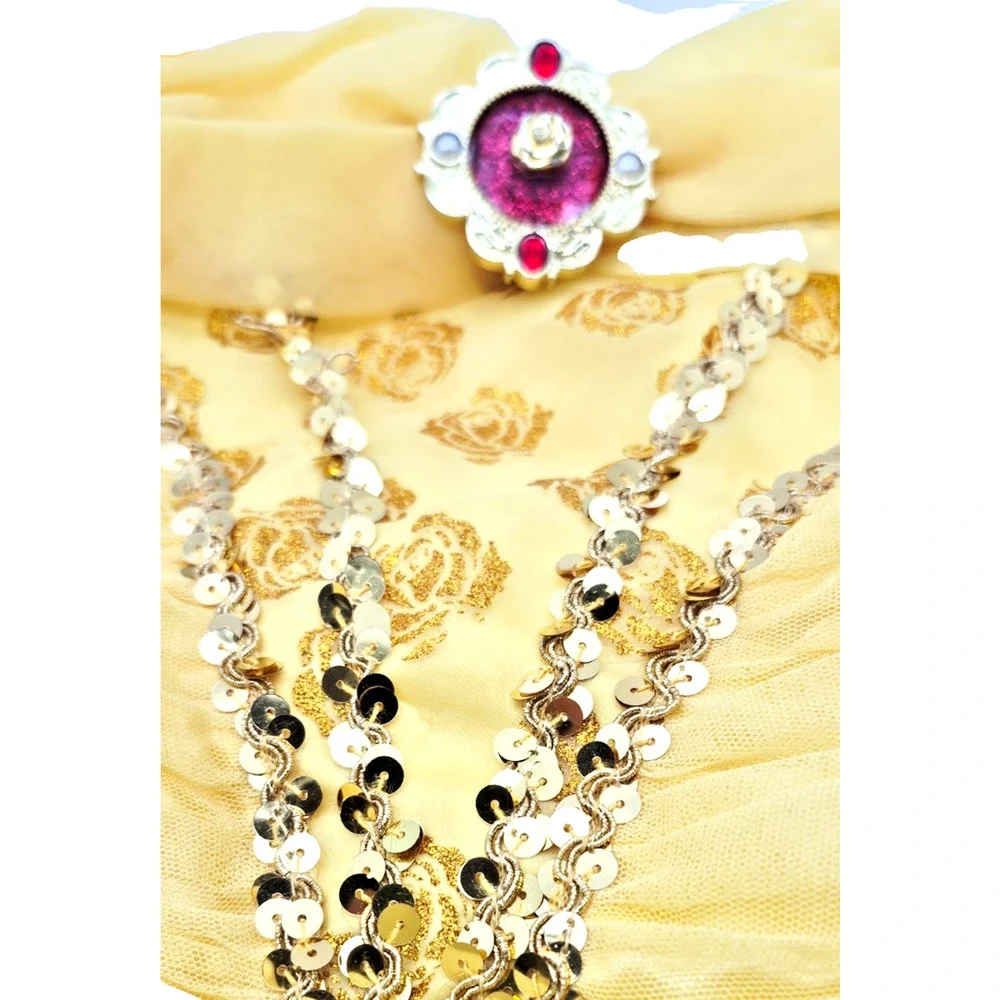 Disney Princess Belle Costume Dress Gown Size 5/6 Yellow Beauty & the Beast - Picture 5 of 10